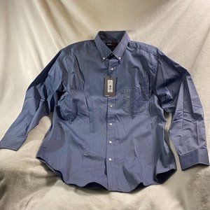 Travel Smart (Roundtree & Yorke) Large LS Dress Shirt (button down) - NWT, Blue